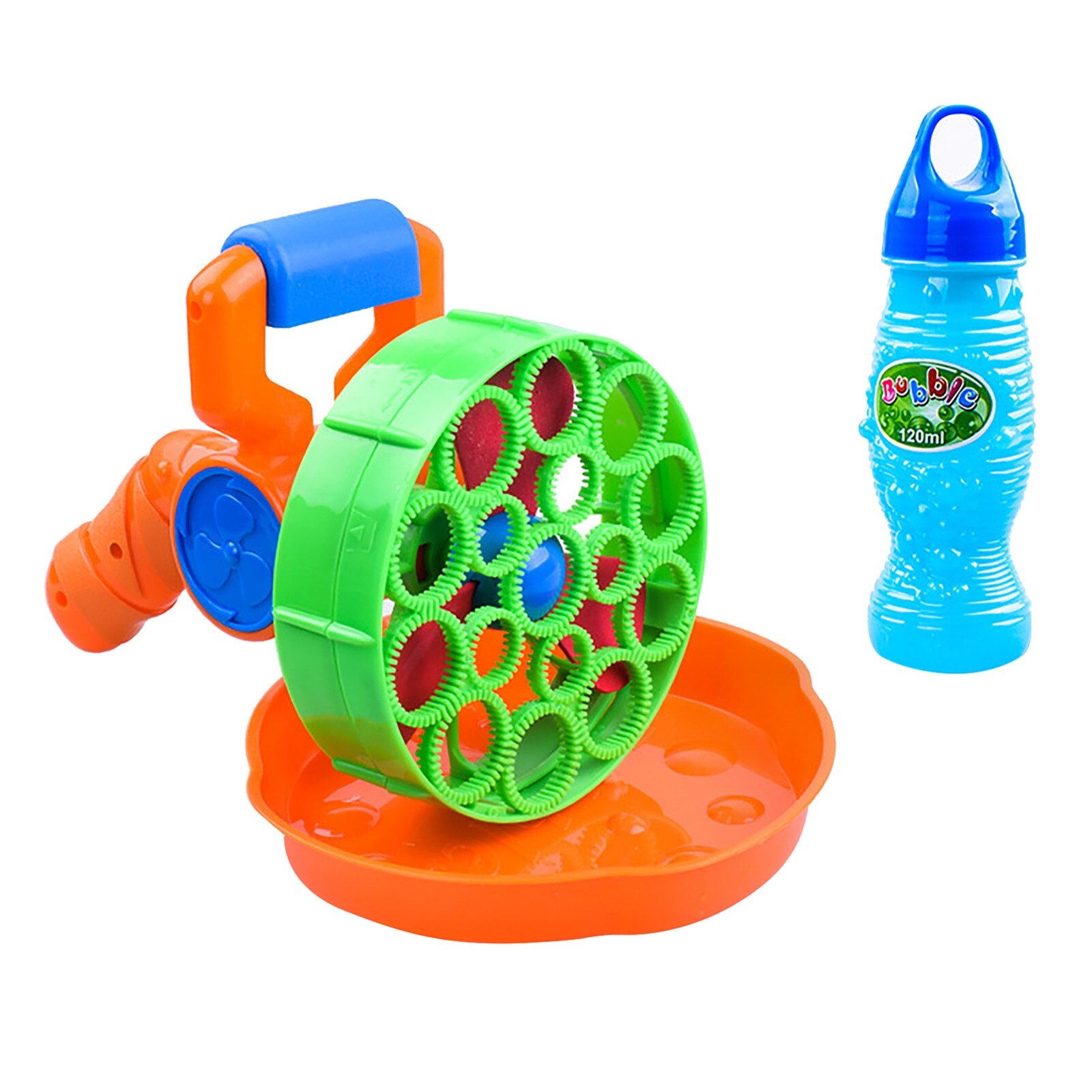 De Bubble Blower Met 1 Bubble Wands (100Ml)-Bubble Blaster Machine Voor Kinderen Speelgoed Voor Kinderen Zeep Bubble Licht Zomer Outdoor