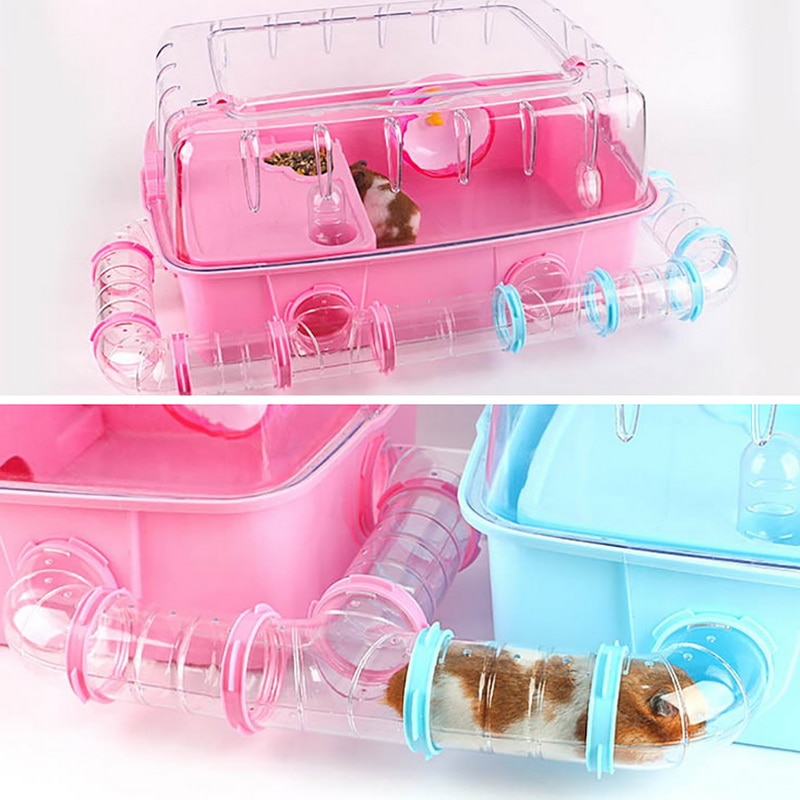 1 st hamster leksak akryl genomskinligt rör hamster leksaker roliga husdjur små djur hamstrar bur tub leksak