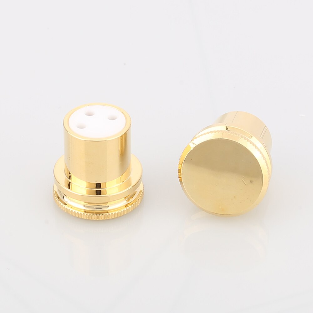 HI End Rumore Fermacorda E Ganci di Rame Placcato Oro XLR Spina Caps XLR Protect Cap 3pin XLR femmina di Riduzione del Rumore Tappi