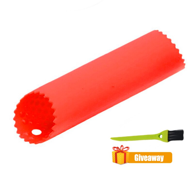1Pc Silikon Knoblauch Schäler Knoblauch Rolle Stripper Silikon Knoblauch Schälen Rohr Aktualisierung Rolle Rohr Knoblauch Werkzeuge Küche Spielereien: rot