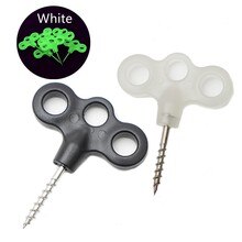 1pc hook nails outdoor camping deck light tent screw pegs three-eye outdoor deck nail rope fastener tent accessories