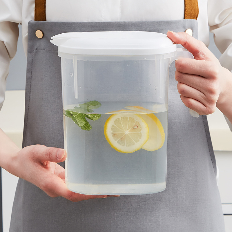 1800ML Large Capacity Kitchen Refrigerator Cold Water Bottle Transparent Plastic Kettle Sealed Container Tea Lemon Juice Jug