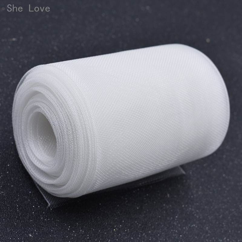 Chzimade 10 Metres Transparent Curtain Tape Border Pleat Trim Tape Ribbon Lace Grommet Header Tape Curtain Accessories