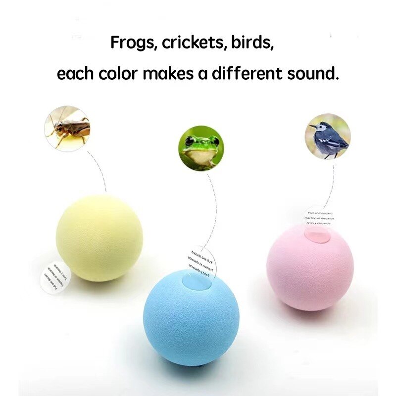 Pelota interactiva para gatos, juguete inteligente para adiestramiento de gatos, pelota de juego para mascotas, juguete con chirrido, Bola de menta, Teaser de gatito