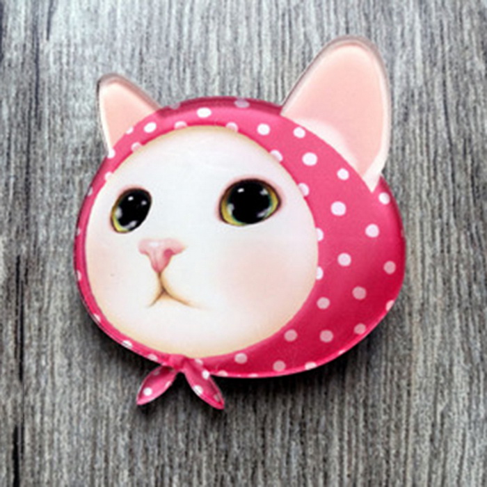 1 Pcs Super Leuke Kat Vorm Badges Voor Meisjes Kids Kleding & Tassen & Schoenen Decoratie Pin Op Rugzak 3D acryl Badges Icoon Pin Broche: Style3