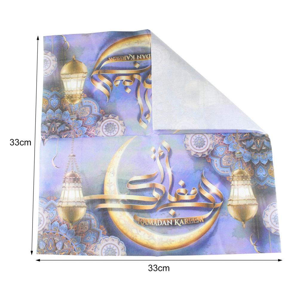 20 Stuks Gedrukt Servetten Lamp Patroon Houtpulp Festival Sfeer Tissue Papier Eid-Mubarak Decor Papier Servetten Ramadan-tissue Papier