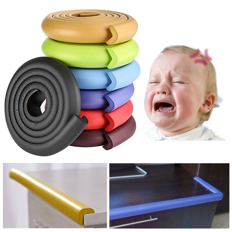 2M U-vorm Extra Dikke Baby Veiligheid Meubels Tafel Protector Edge Corner Bureau Cover Beschermende Tape Schuim Hoeken Bumper guard Een +