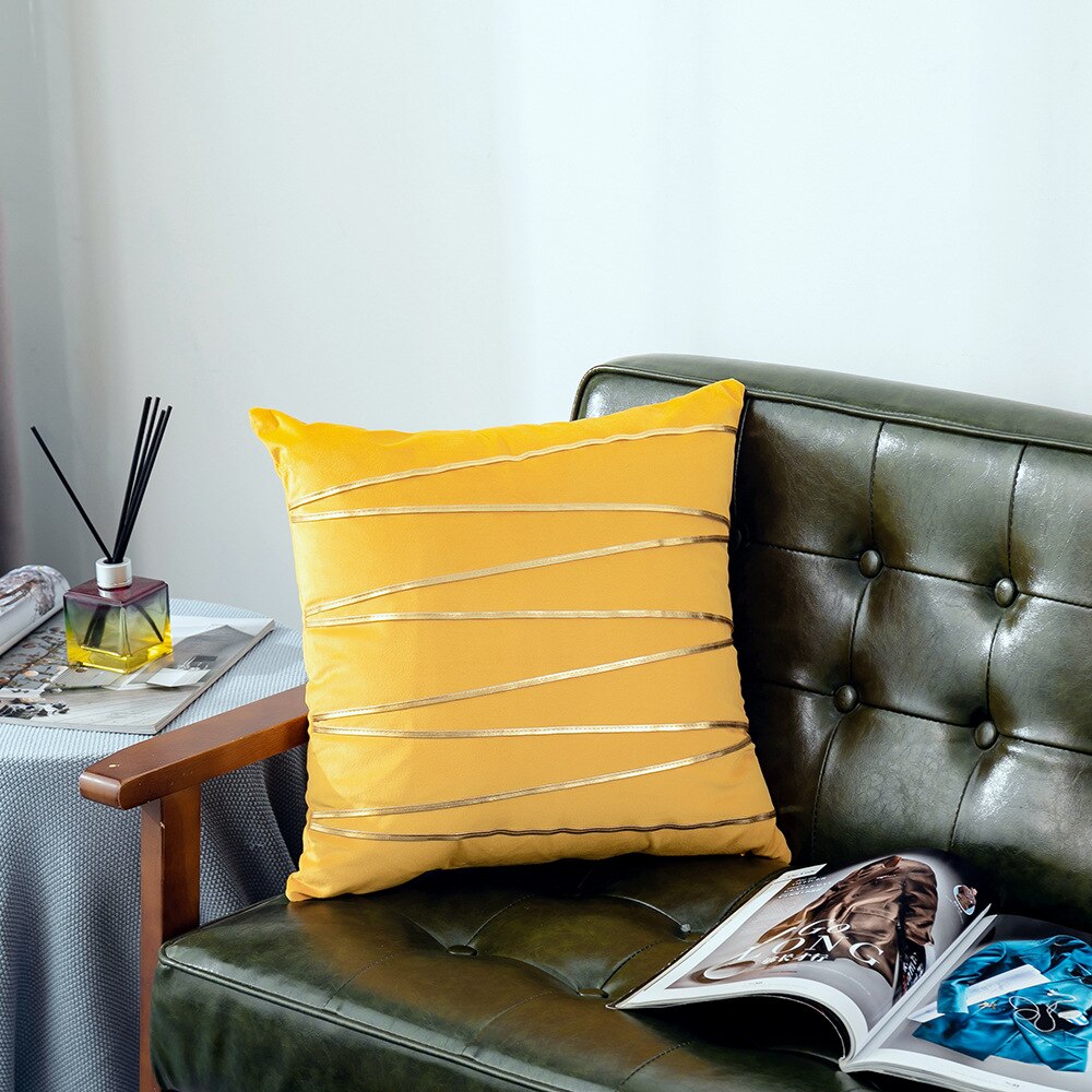 Ywzn Zwarte En Witte Geometrische Decoratieve Kussenslopen Polyester Sierkussen Case Gestreepte Geometrische Kussensloop Kussensloop: YL-113-4