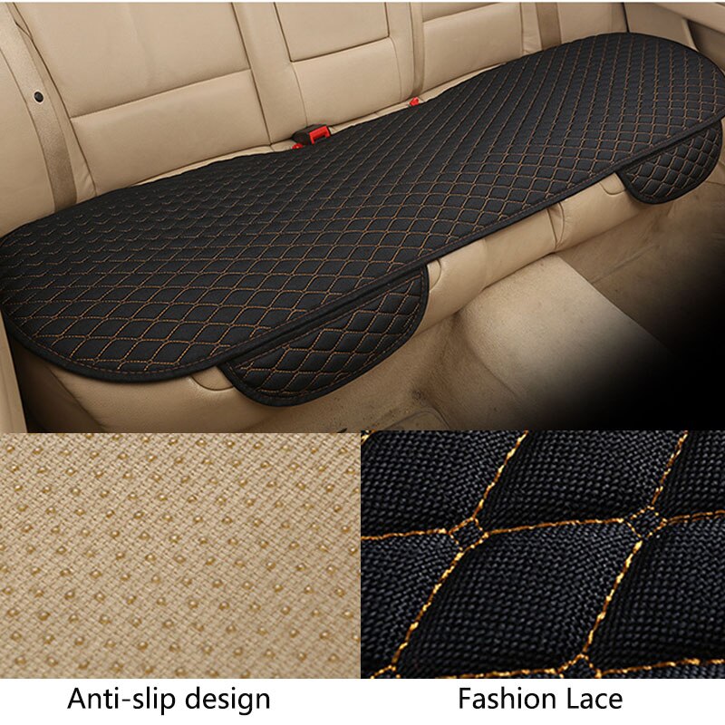 KANGLIDA Flax Car Seat Cover Protector Front Rear Seat Back Cushion Pad Mat with Backrest for Auto Automotive interior Truck Suv