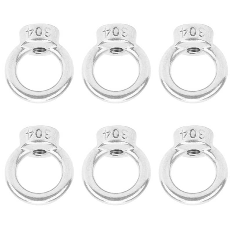 kit threaded inserts M6 Lifting Eye Bolts Nuts Stainless Steel Fastener Fittings for Cable Rope Supplies