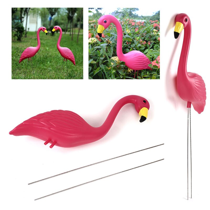 Flamingo Lawn Decoration Lifelike 51 13 8CM Artificial Flamingo Figurines Decorate Flamingo Ornament Beautiful