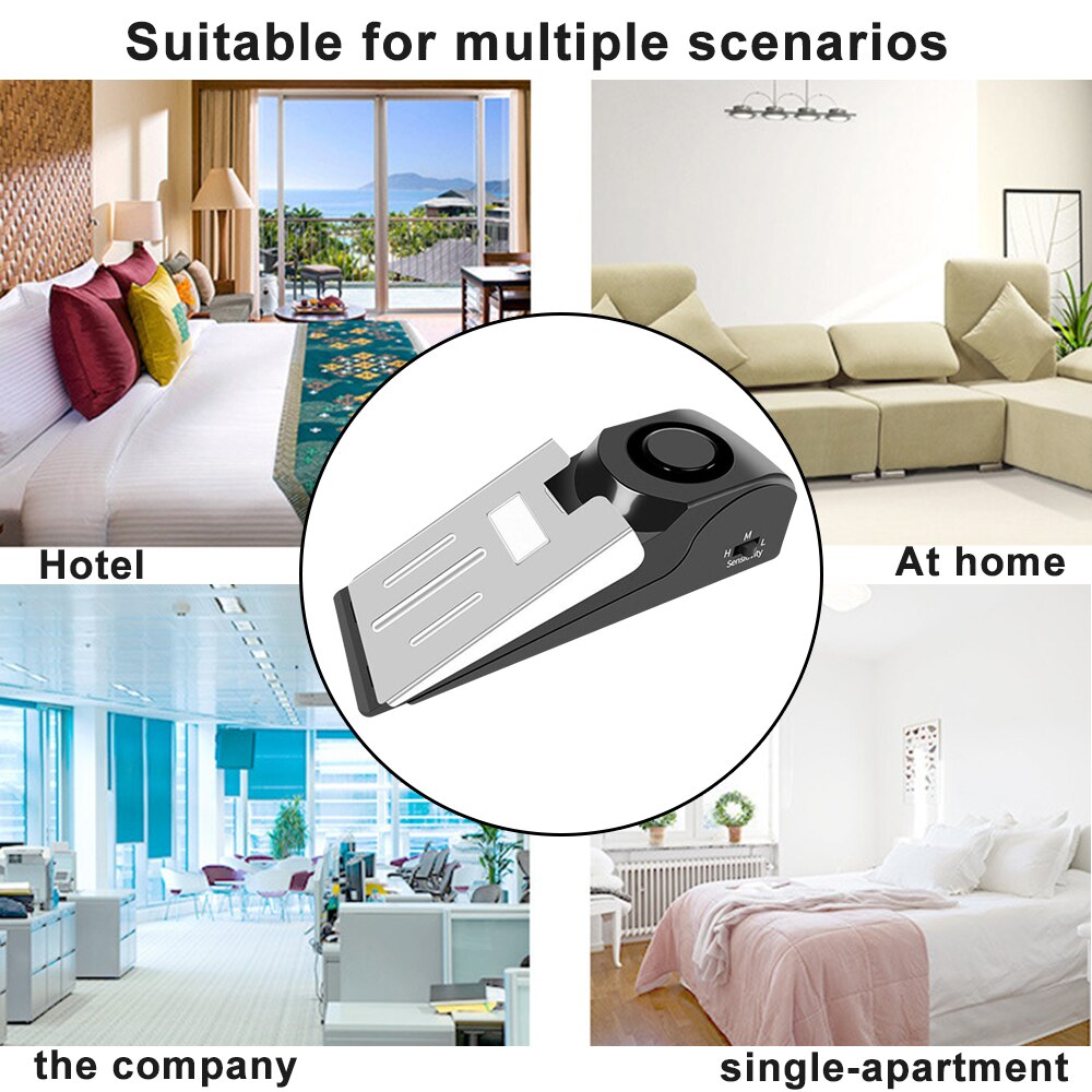 Door Stop Alarm Mobile Security System Super Loud Anti-theft 3 Level Alarm Electronic Anti-theft Alarm Automatic Alarm 2