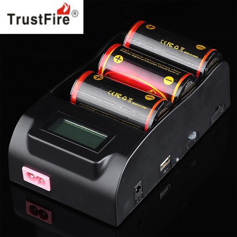 TrustFire TR-008 3.0V 4.2V 18650 25500 26650 26700 32650 Batterij Lader met Lcd-scherm