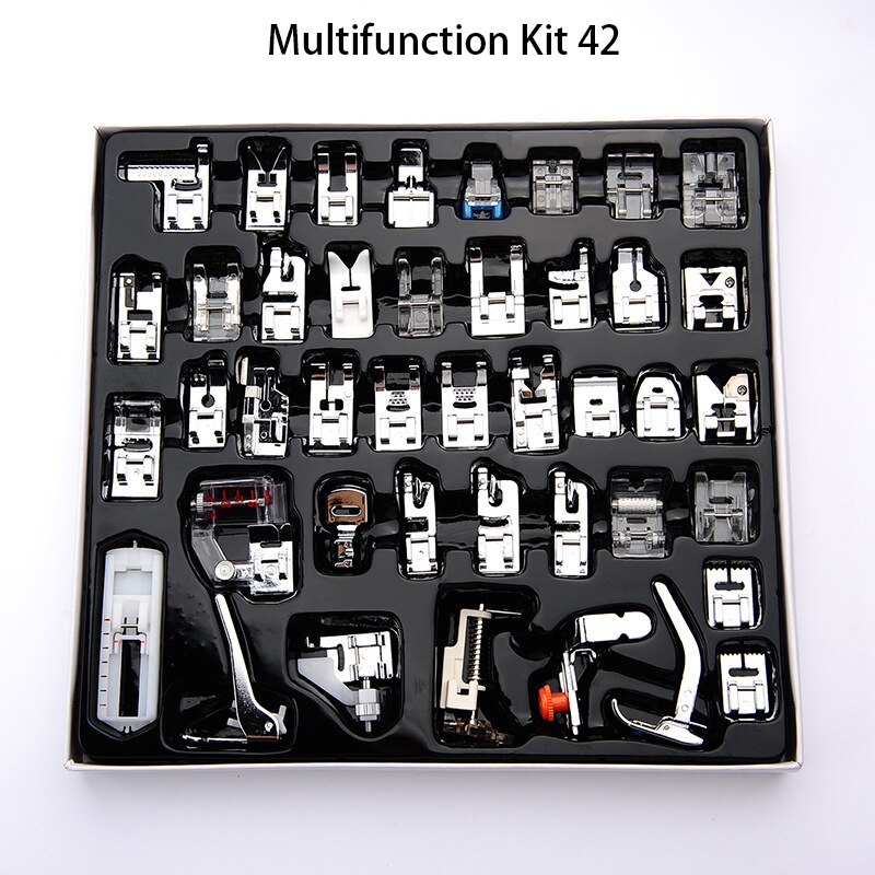 11/32/48/72PCS Sewing Machine Supplies Presser Foot Feet Accessories Singer Brother Sew Kit Braiding Blind Stitch Overlock Parts: 42PCS Presser Foot