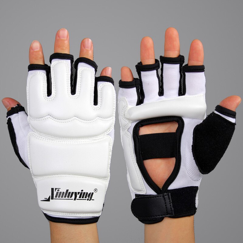 Adult Children Taekwondo Gloves Hand Protector WTF Karate Boxing MMA Gloves for Kids Training Punching Sandbag palm handguard: gloves / XS