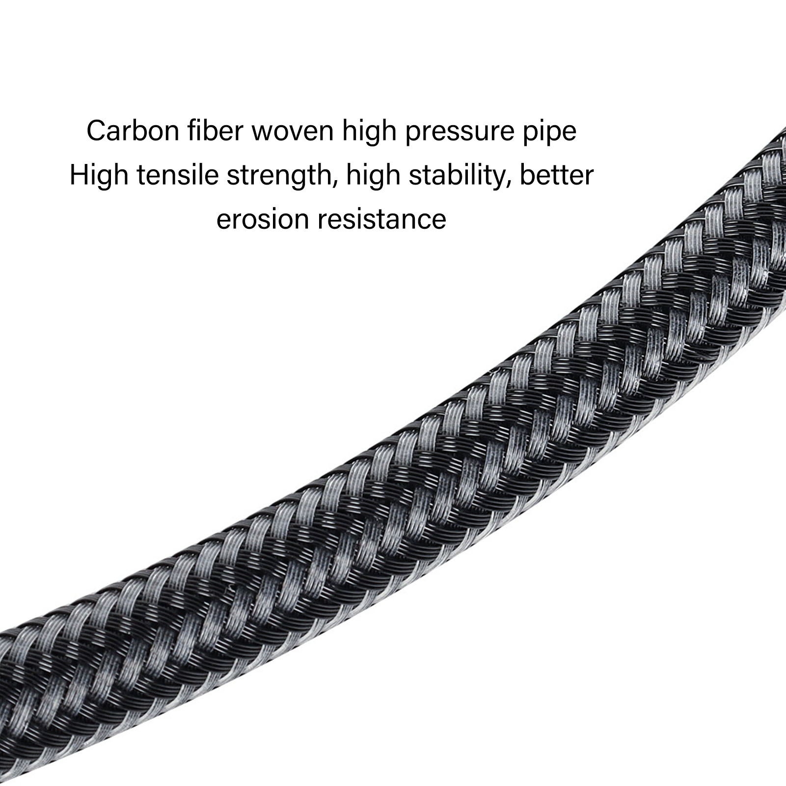 15cm 65cm 80cm Diving High Pressure Regulator Hose Carbon Fiber Woven Flexible Safe Scuba Diving High Pressure Hose