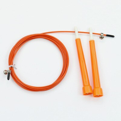 Saltar pular cordas cabo de aço fio ajustável velocidade rápida abs alça flexível pular cordas ginásio treinamento fitness esportes exerci: Orange