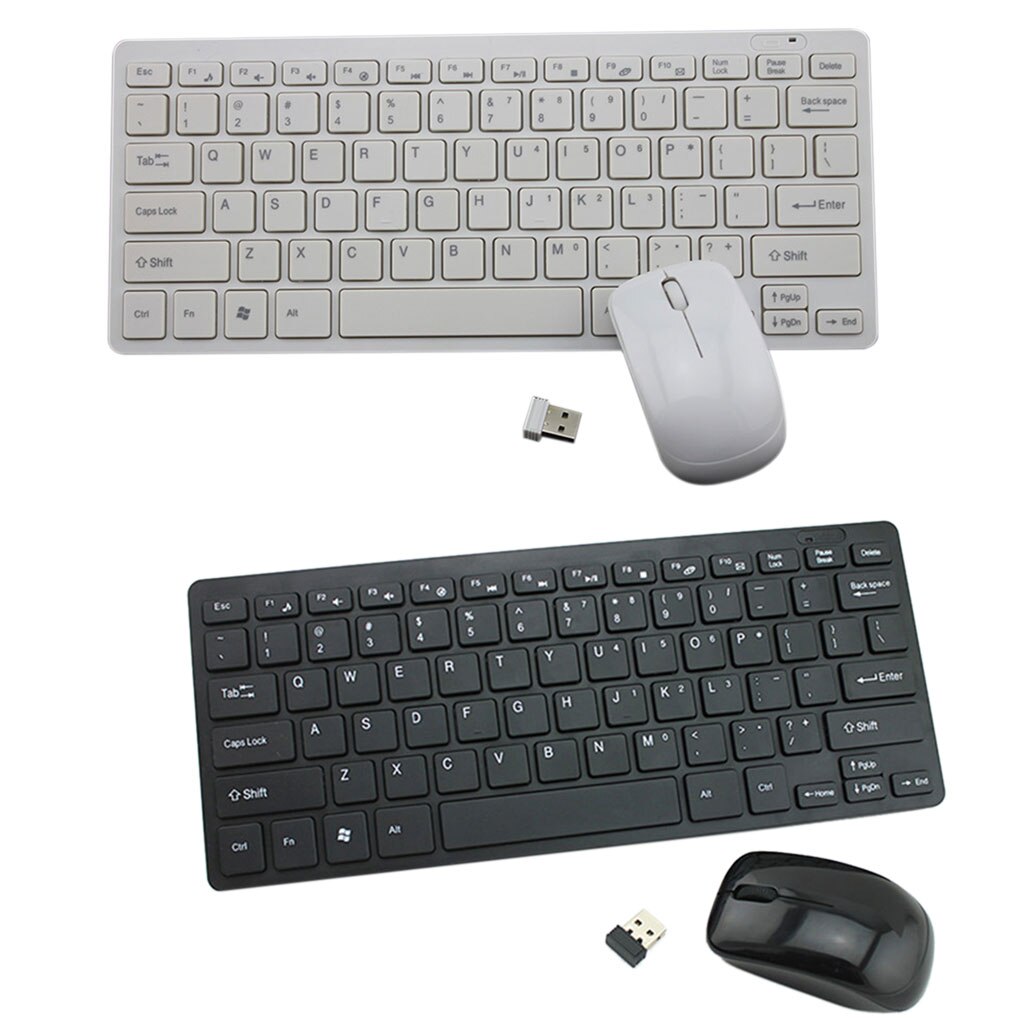 2.4G Mini Ergonomic Wireless Keyboard Mouse Set For Notebook Laptop Desktop PC TV Office Supplies