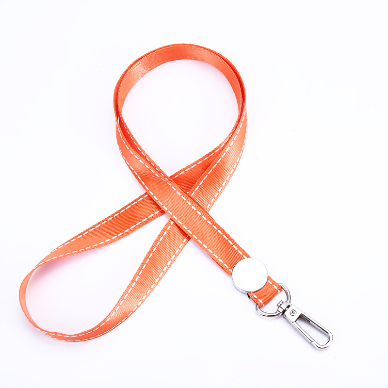 Effen Kleur Lanyard Badge Id Kaarthouder Neck Strap Key Houder Draagkoorden Lanyard Kantoor Schoolbenodigdheden Accessoire: Oranje