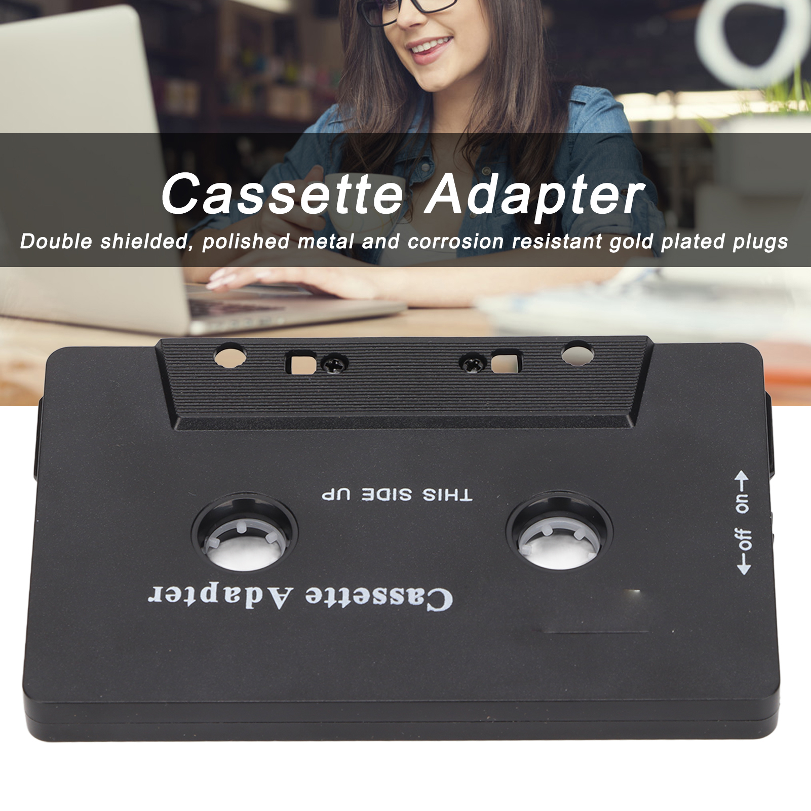 Adapter do kaset samochodowa taśma Stereo redukująca hałas odbiornik Aux do tabletu samochodowego