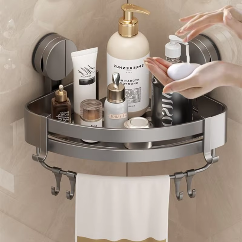 Badkamer Zuignap Type Opbergrek Zonder Ponsen Statiefrek Toilet Muur Hoek Muur Hangende Opbergplank