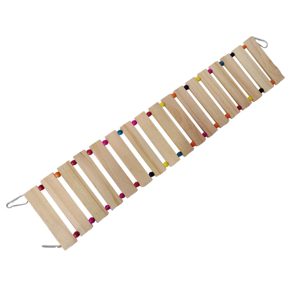 Natural Wood Parrot Ladder Parrot Swing Parrot Perch for Bird Poultry Rooster: Default Title