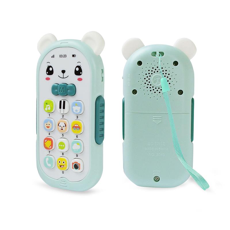 Baby Cell Phone Toy with Lights and Music Musical Phone Toy Early Learning Educational Mobile Phone Toys for kid: Green