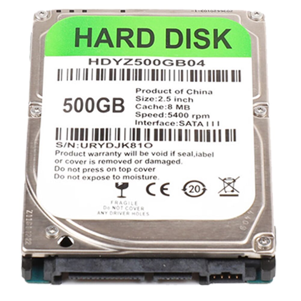 Internal HDD 2.5" SATA III - 5400-7200 RPM - 80GB to 500GB - for Laptop PC Mac: 500GB