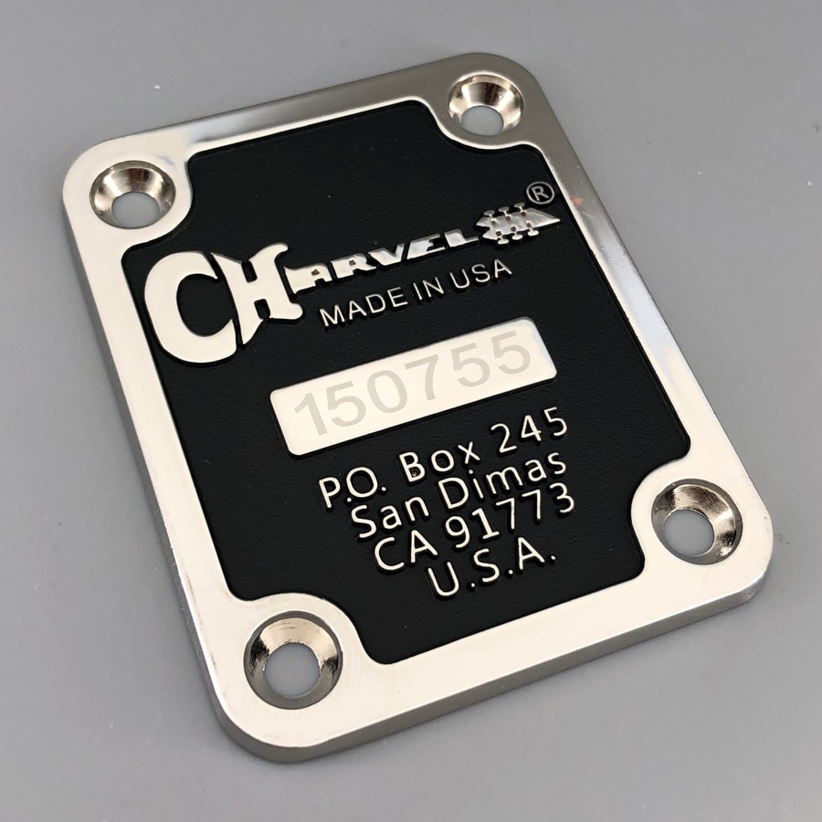 Charvel So-Cal Guitar NECK PLATE Random Serial Number San Dimas with Screws