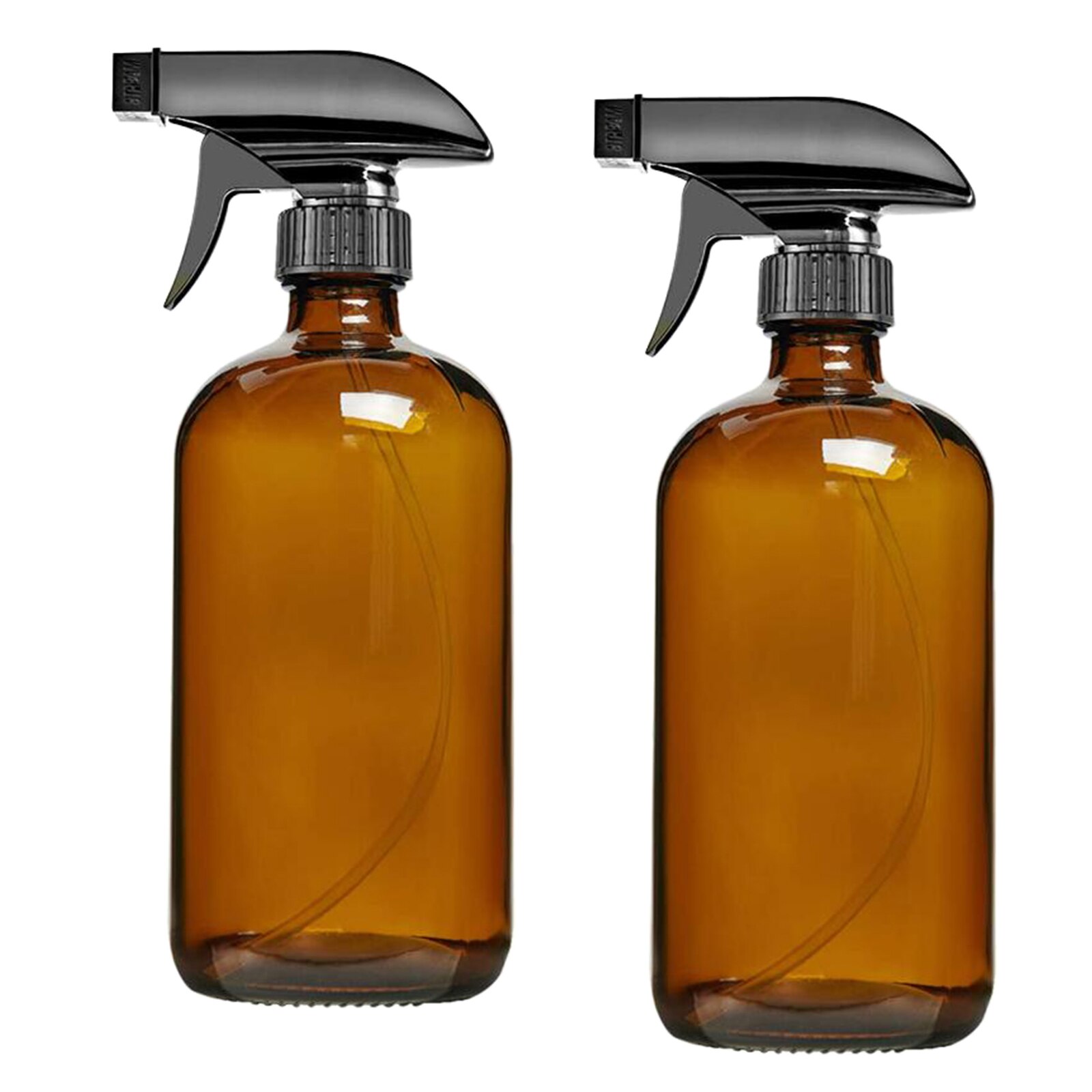 2pcs 250/500ml Boston Empty Amber/Blue Glass Spray Bottles Container Trigger Spray Bottles Mister Bottles Refillable Bottles: amber 250ml