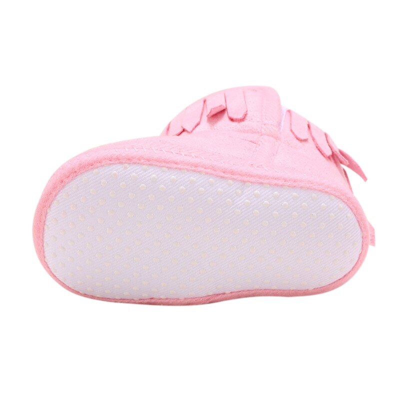 Recién Nacido bebé invierno flecos botas Niña recién nacido Color sólido borla Fondo suave nuevas botas de algodón 0-18M