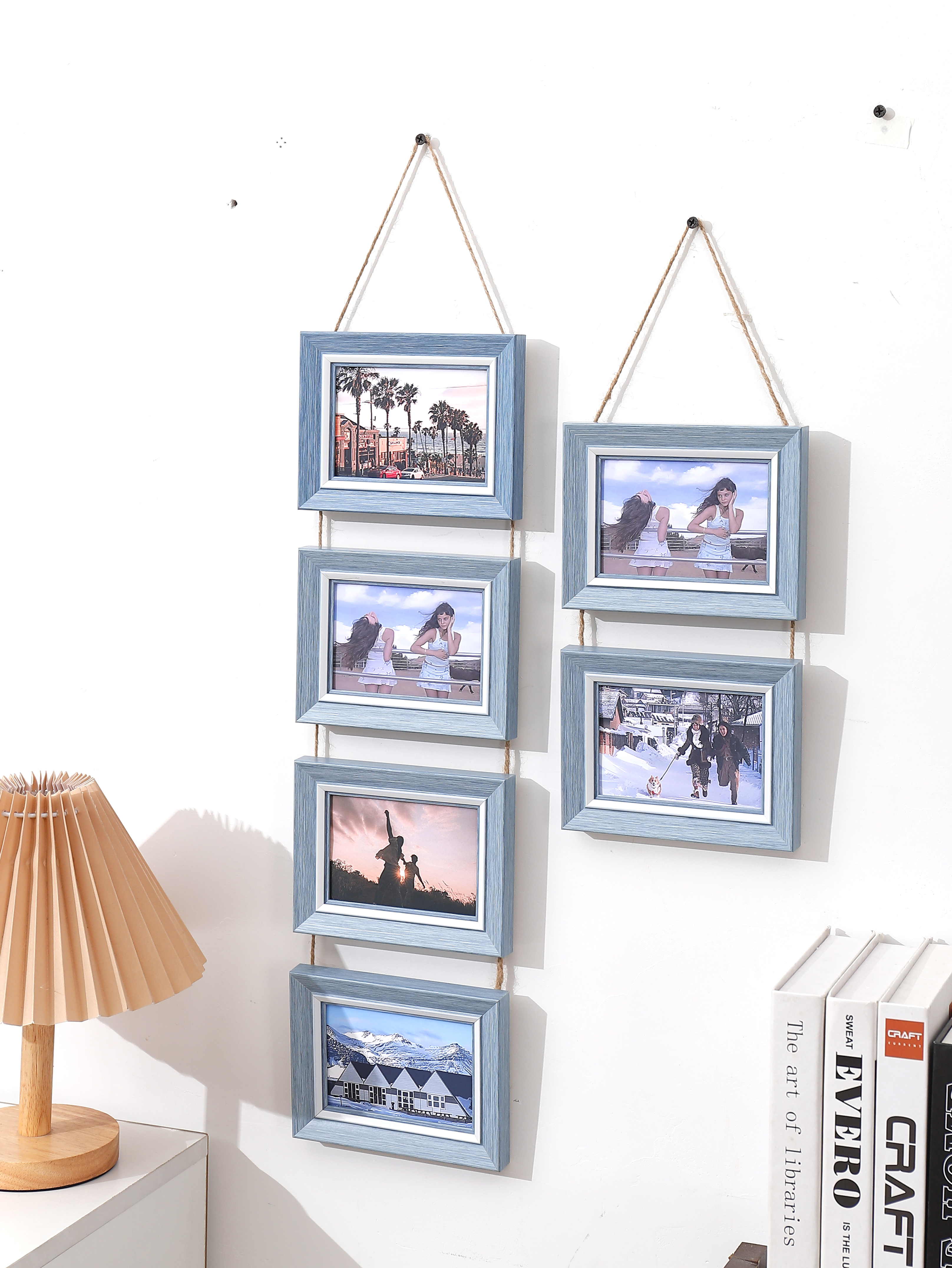 1 porta-retratos de 3,5x5 polegadas - Decoração de parede de emenda, porta-retratos de suspensão de parede, para amigos de família e porta-retratos infantis,