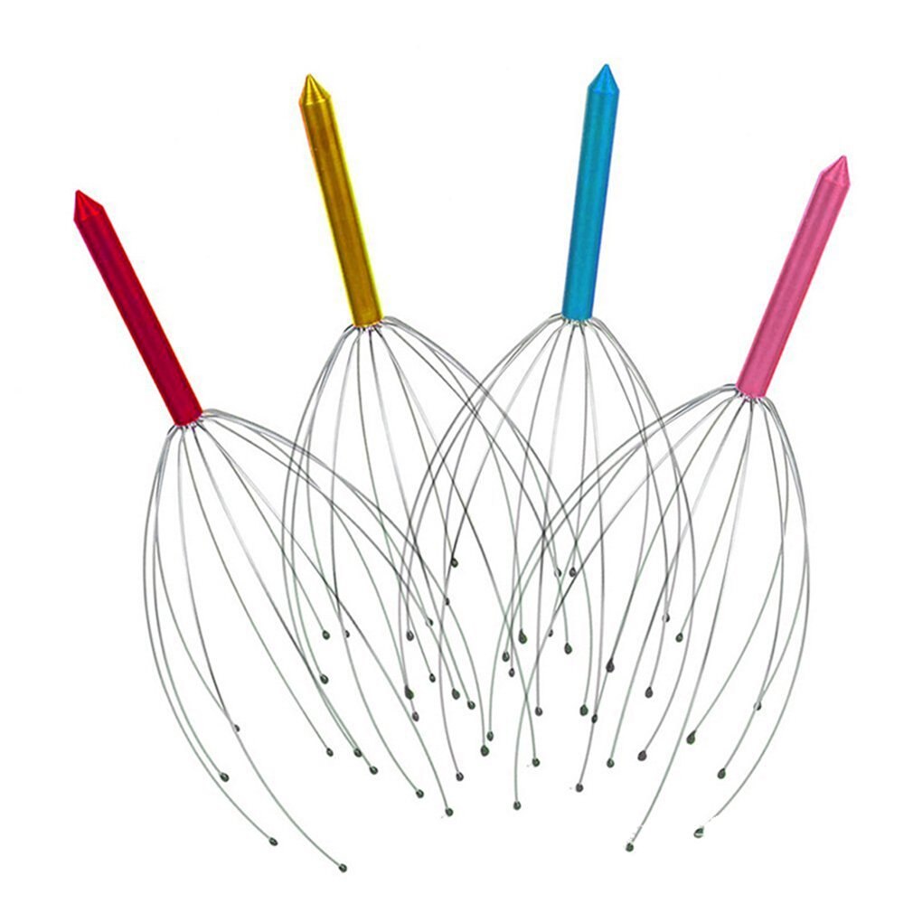 Gancho de masaje para la cabeza, gancho de masaje para el cuero cabelludo, gancho de masaje relajante para el cabello, calmante para el cerebro, novedad de