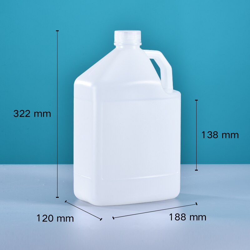 Thicken 5 liter Food Grade Square container with Lid HDPE plastic storage bottle liquid jerry can Leakproof 2PCS