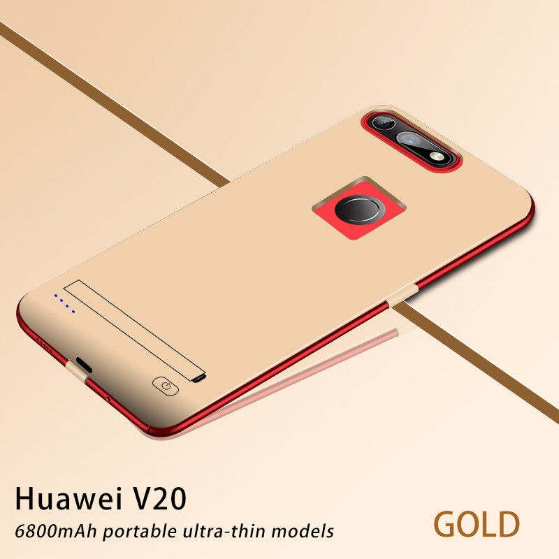 6800mAh Batterie Ladegerät Fällen für Huawei Ehre V20 Energie fallen Ladung Energie Bank Externe Batterie Energie fallen für Huawei v20: Gold