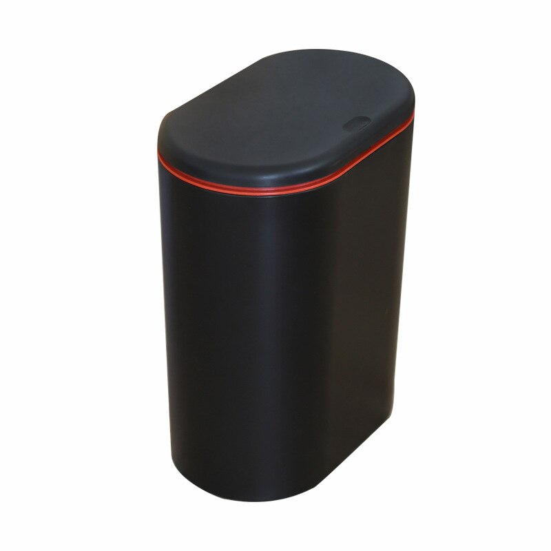 Mrosaa Plastic Narrow Type Kitchen Trash Can Toilet Press Type Waste Bin Dustbin Bathroom Trash bin Basket Garbage Bucket: Black