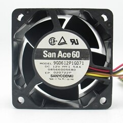 Ventilador de refrigeración SANYO DENKI SAN ACE 9G0612P1G071 6038 12V 1.54A,