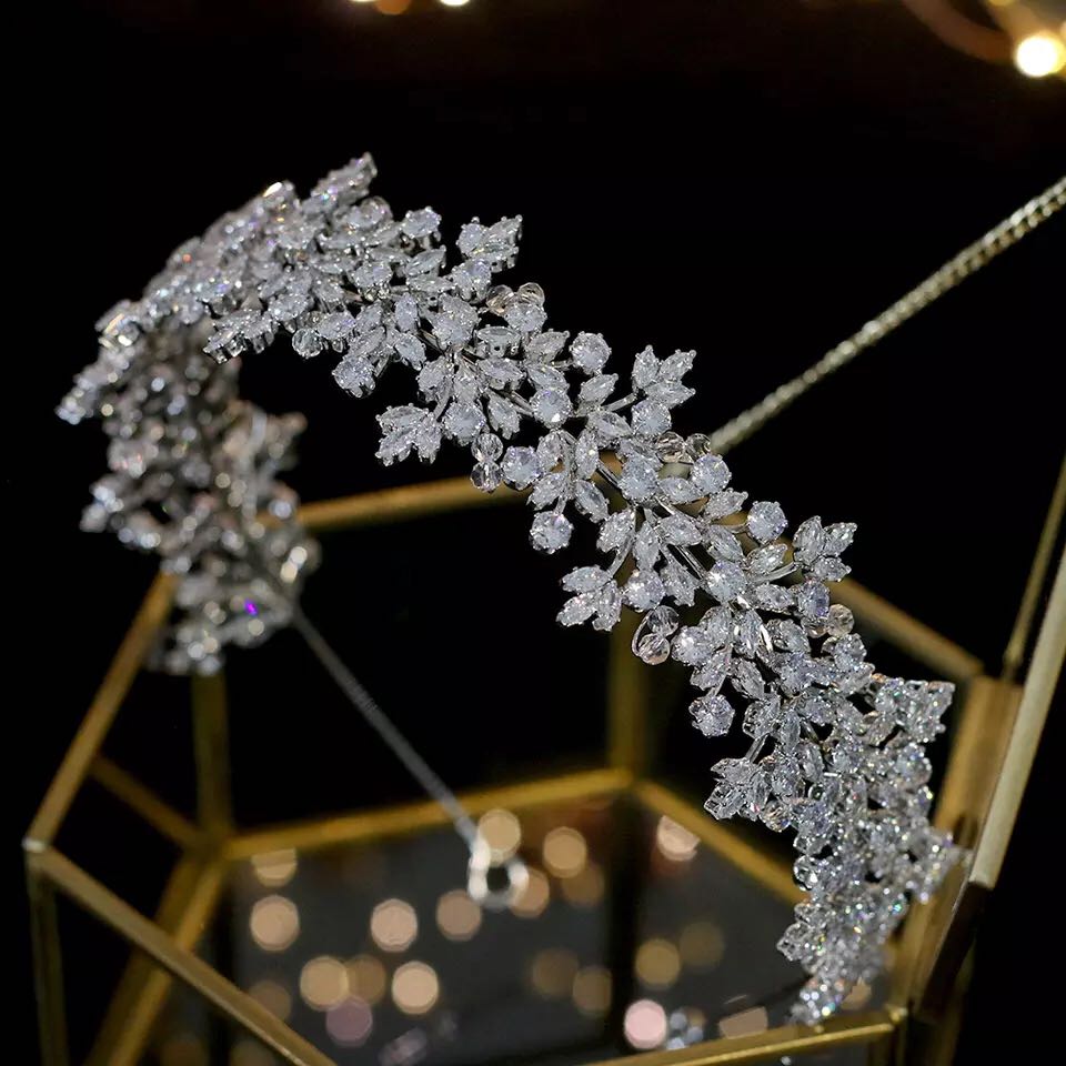 Accessoires pour cheveux de mariée, bijoux, couronnes pour femmes, accessoires de mariage, couronne en zircone cubique, diadème, de demoiselle d'honneur