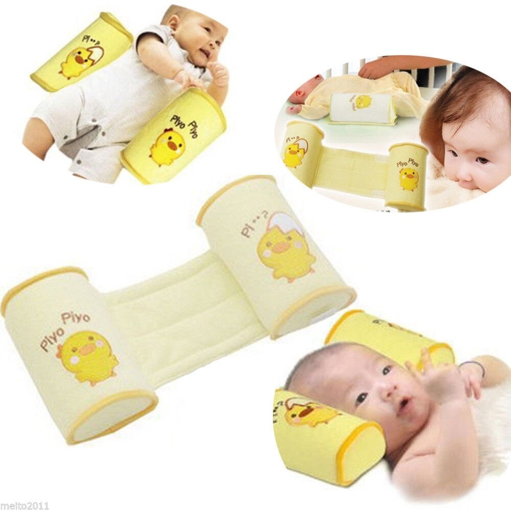 Anti-roll fladt hoved soveværelse spædbørn bomuld blanding justerbar sikker hjem lille barn sove baby pude
