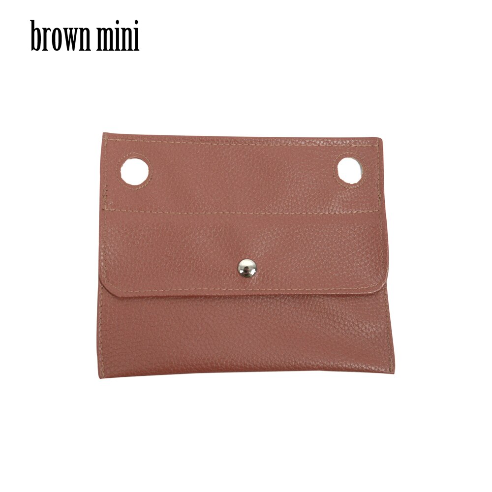 Bolso pequeño interno de cuero PU para exteriores, Mini bolsa de mano clásica: brown mini