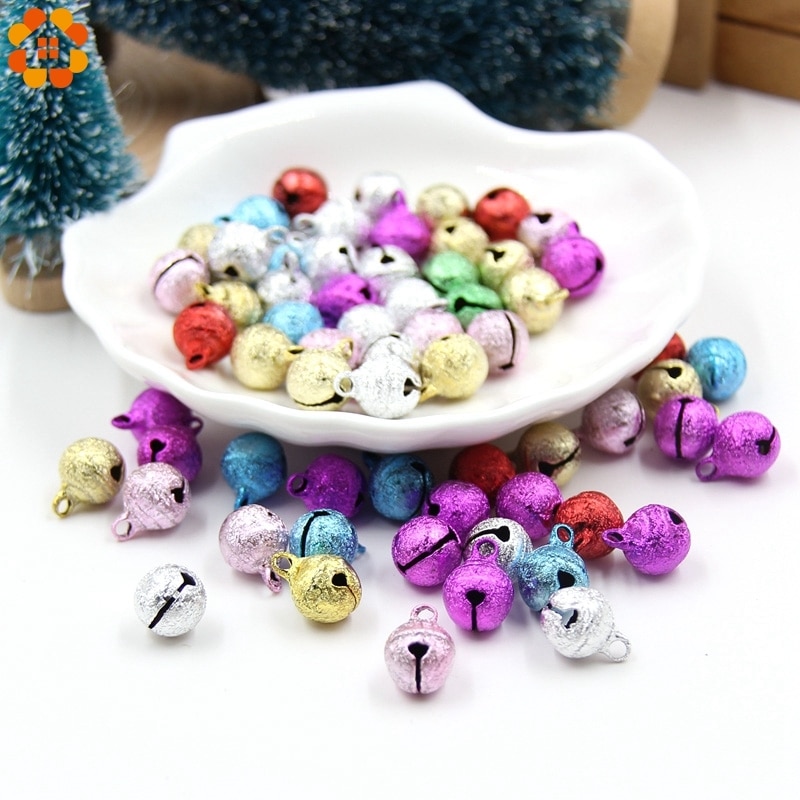 30 stuks losse kralen kleine hangers veelkleurige koperen belletjes voor kerstboom diy feest knutselen decoratie accessoires
