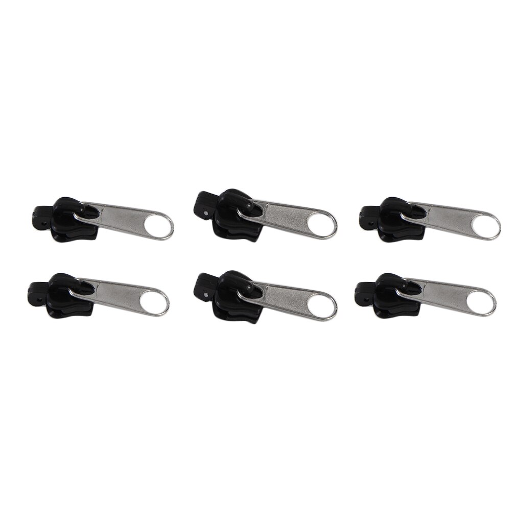 6Pcs/Pack Zipper Sliders Universal Repair Kit Slider Replacement Zip Original Clothes DIY Sewing Quickly Instant Widgets 3 Size: Default Title