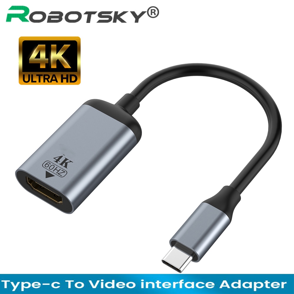 Cable Mini DP 4K USB C a VGA/DP/HDMI compatible, Adaptador tipo C a HDM Thunderbolt 3 para MacBook Pro, Samsung S20, 4K, UHD USB-C