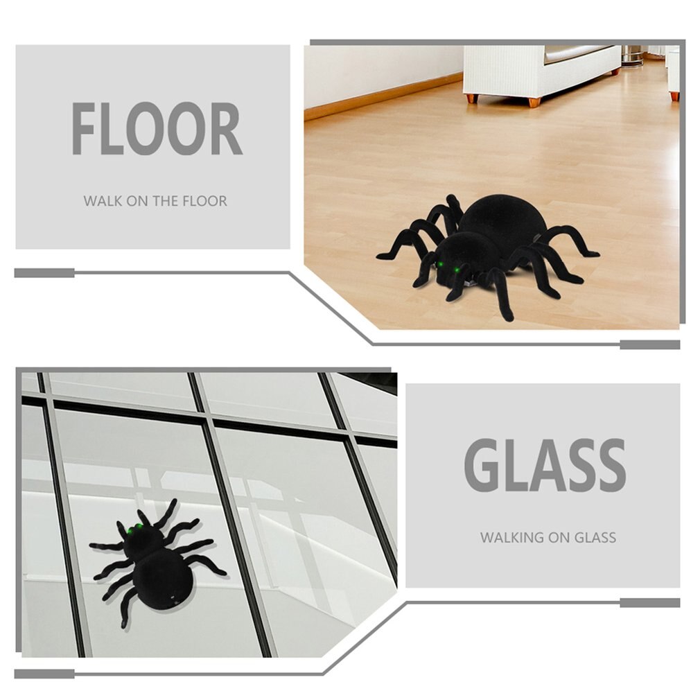 Juguetes de Control remoto de araña para escalar en la pared infrarrojo RC Tarantula chico Animal juguete de simulación peludo electrónico araña chico s chicos