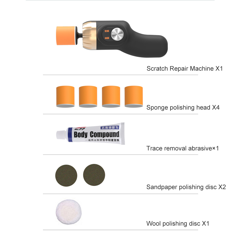 Mini Polishing Machine Car Electric Polisher Cleaning and Polishing Waxing Machine Automobile Surface Scratch Repair Tool