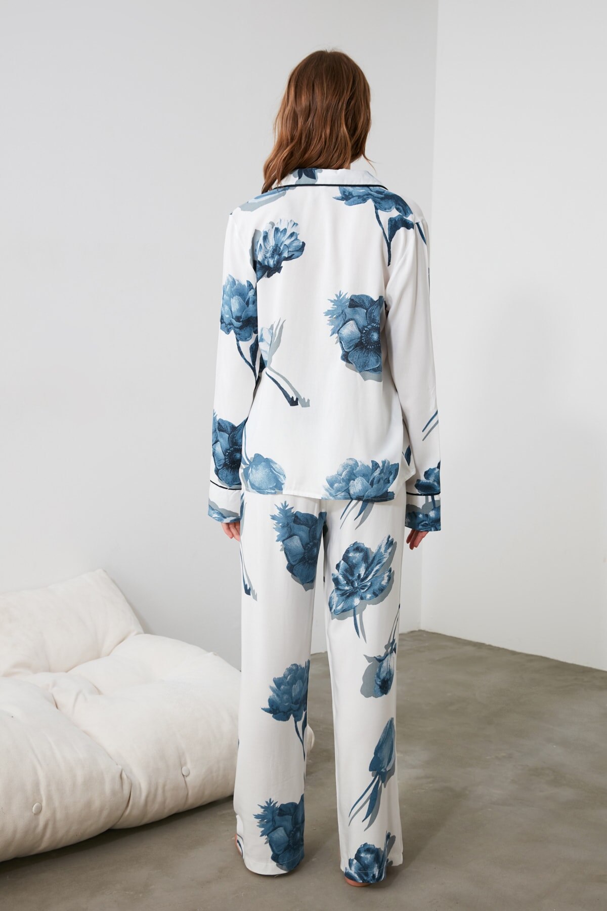Trendyol Bloem Patroon Geweven Pyjama Set THMAW21PT0376