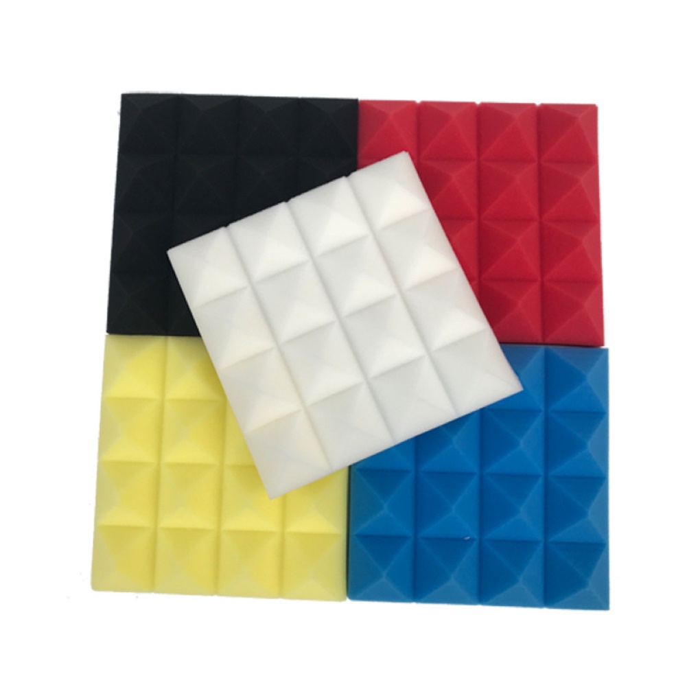 6 stuks 25 x 25 x 5cm piramide studio akoestisch paneel tegel geluiddicht schuim kussen pad