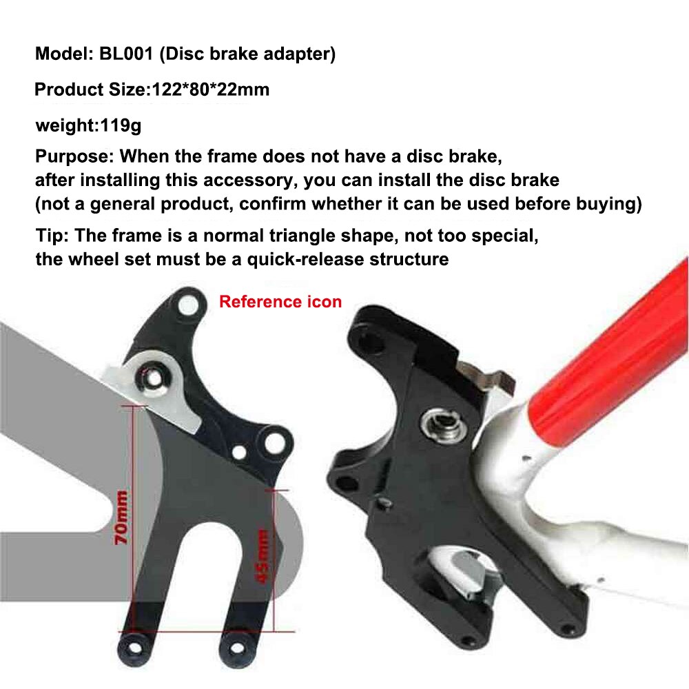 Bike Disc Brake Adapter Bicycle Brake Conversion Seat to Oil Disc Cable Disc Brake Adapter No Disc Brake Fixed Seat Converter