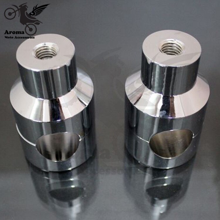 25MM 1" sliver chrome motorbike handle bar mount for Harley Davidson Billet Chopper Cruiser Bobber motorcycle handlebar riser