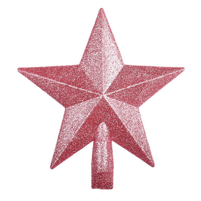 Étoile Scintillante Pour Sommet De Sapin De Noël - 20 Cm Rouge, Décoration De Cime